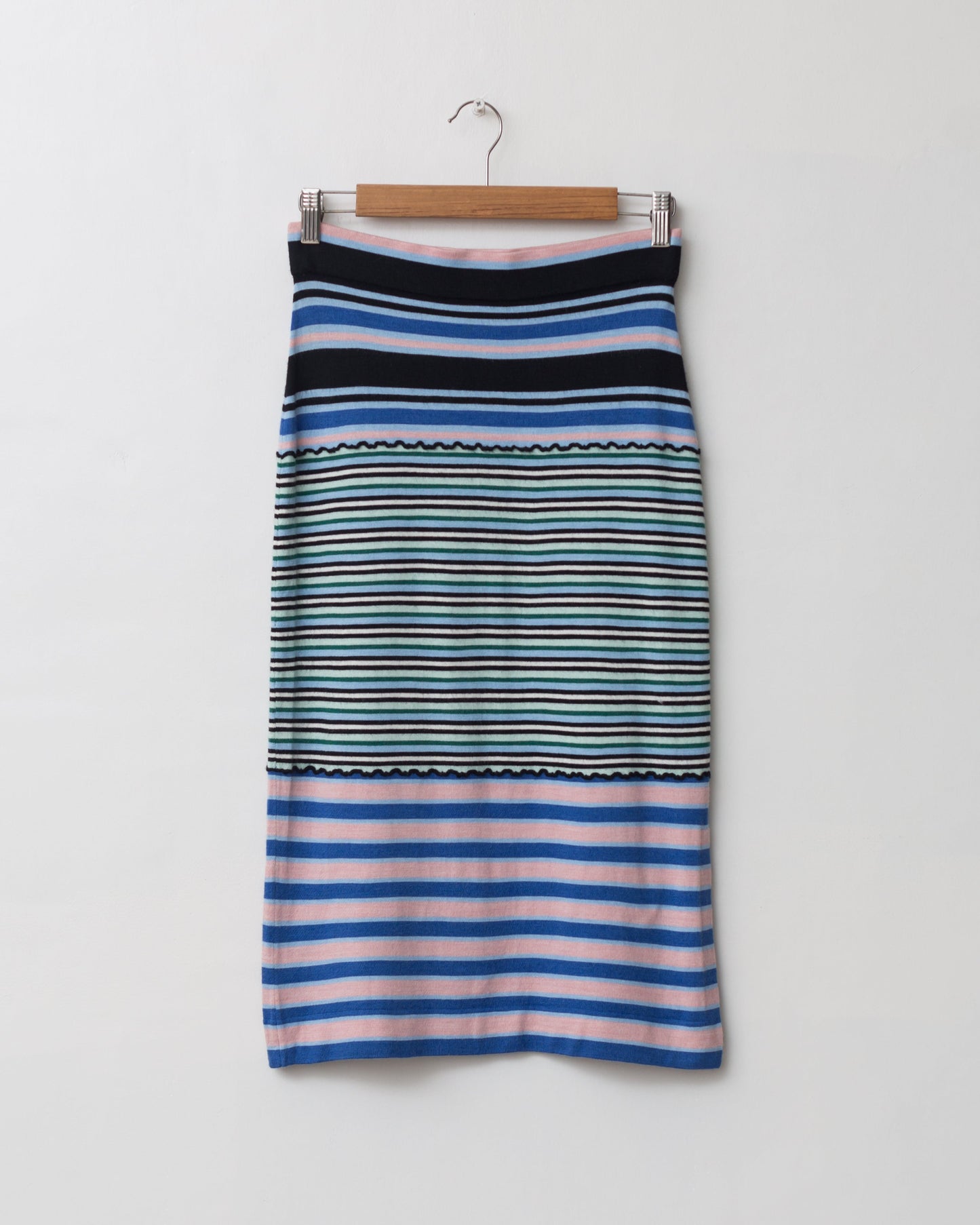 Striped knit skirt