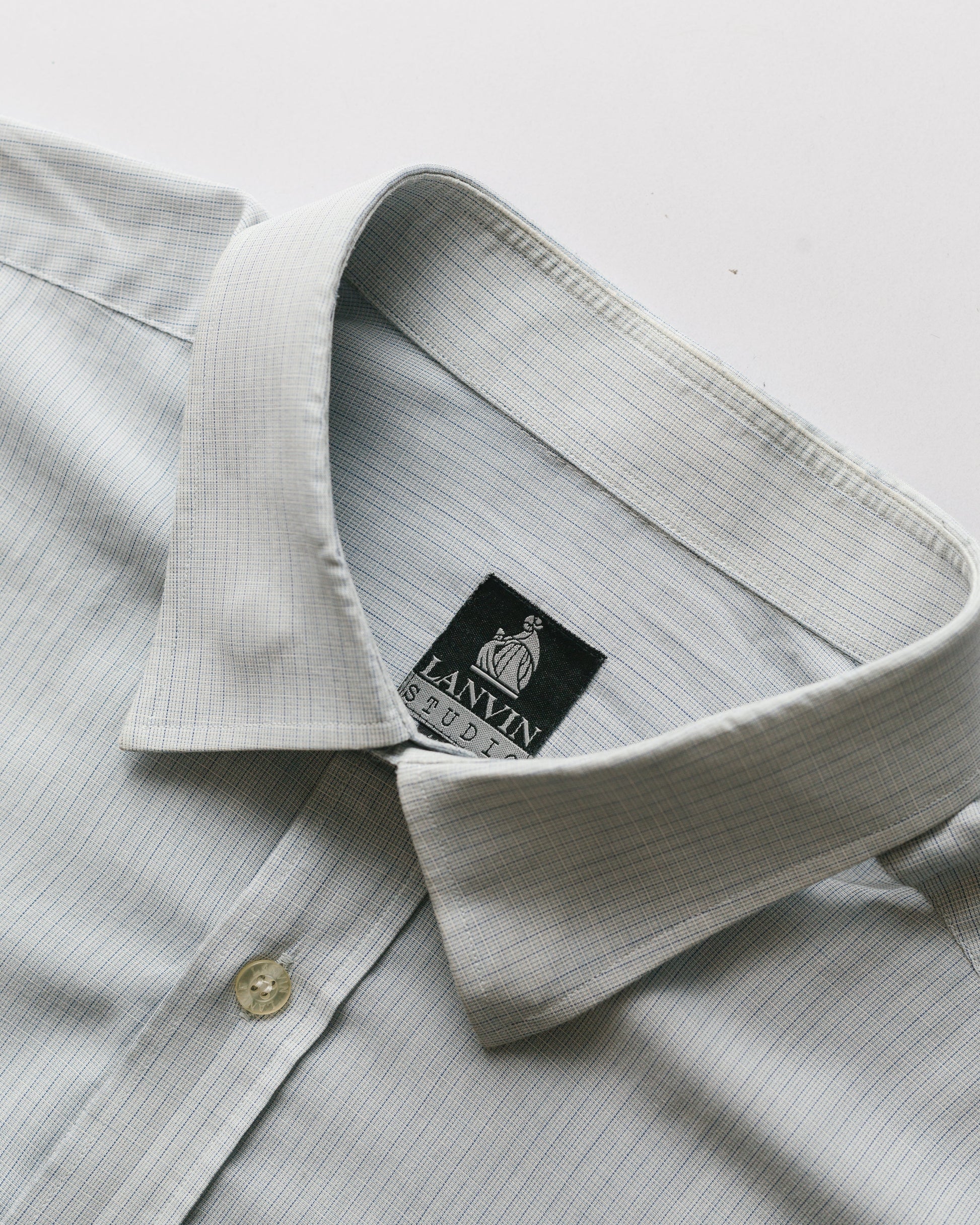 Striped logo embroidered shirt