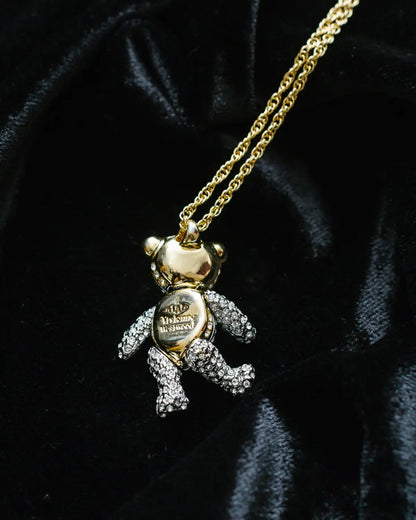 Studded teddy necklace