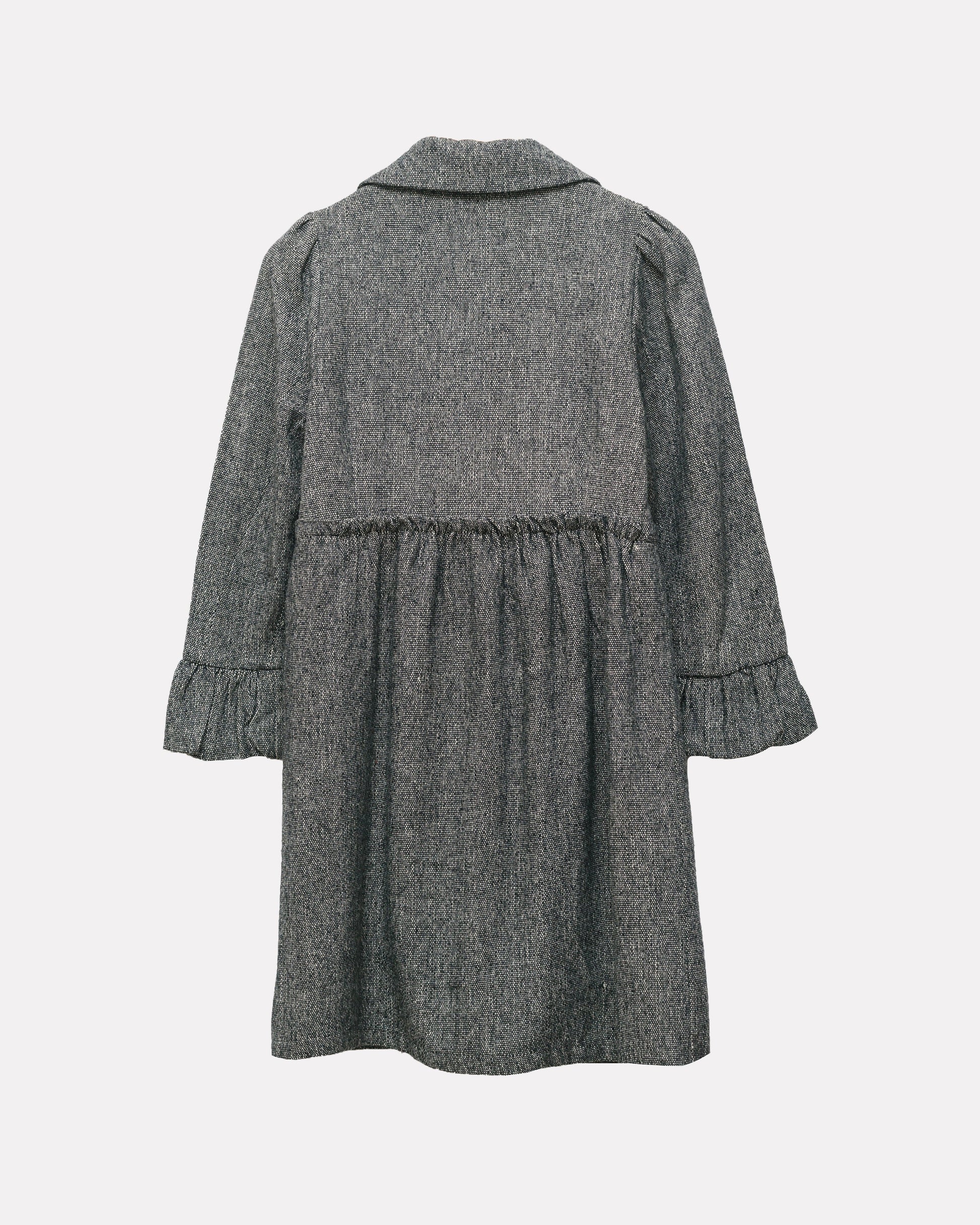 Textured cotton dress coat
