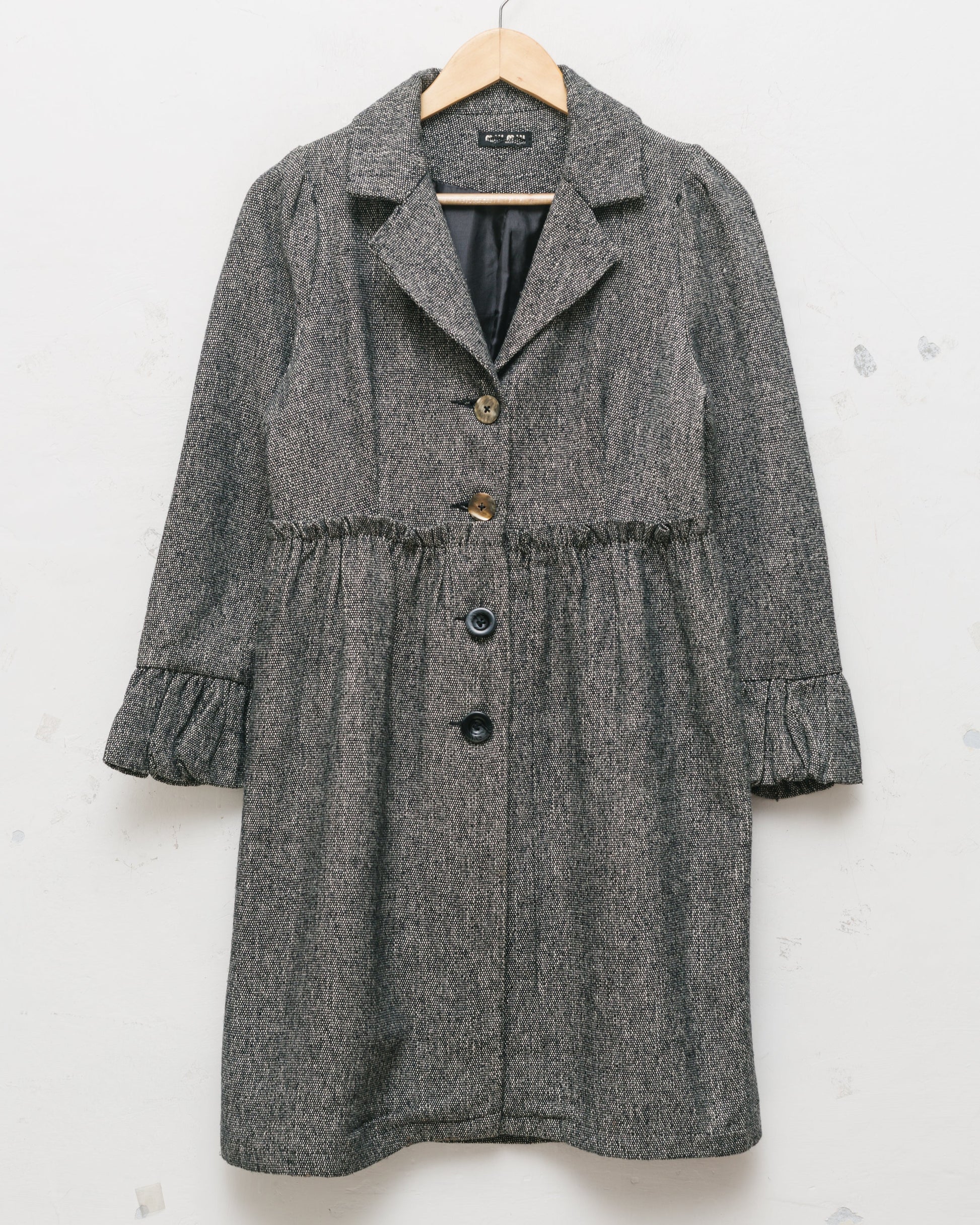 Miu textured cotton dress coat