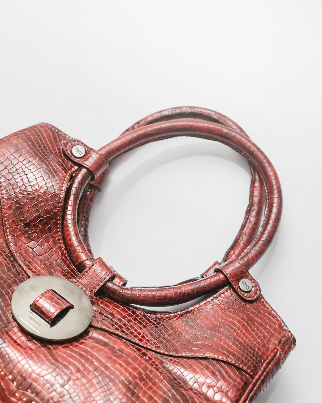 Armani Collezioni Textured Handheld Carry