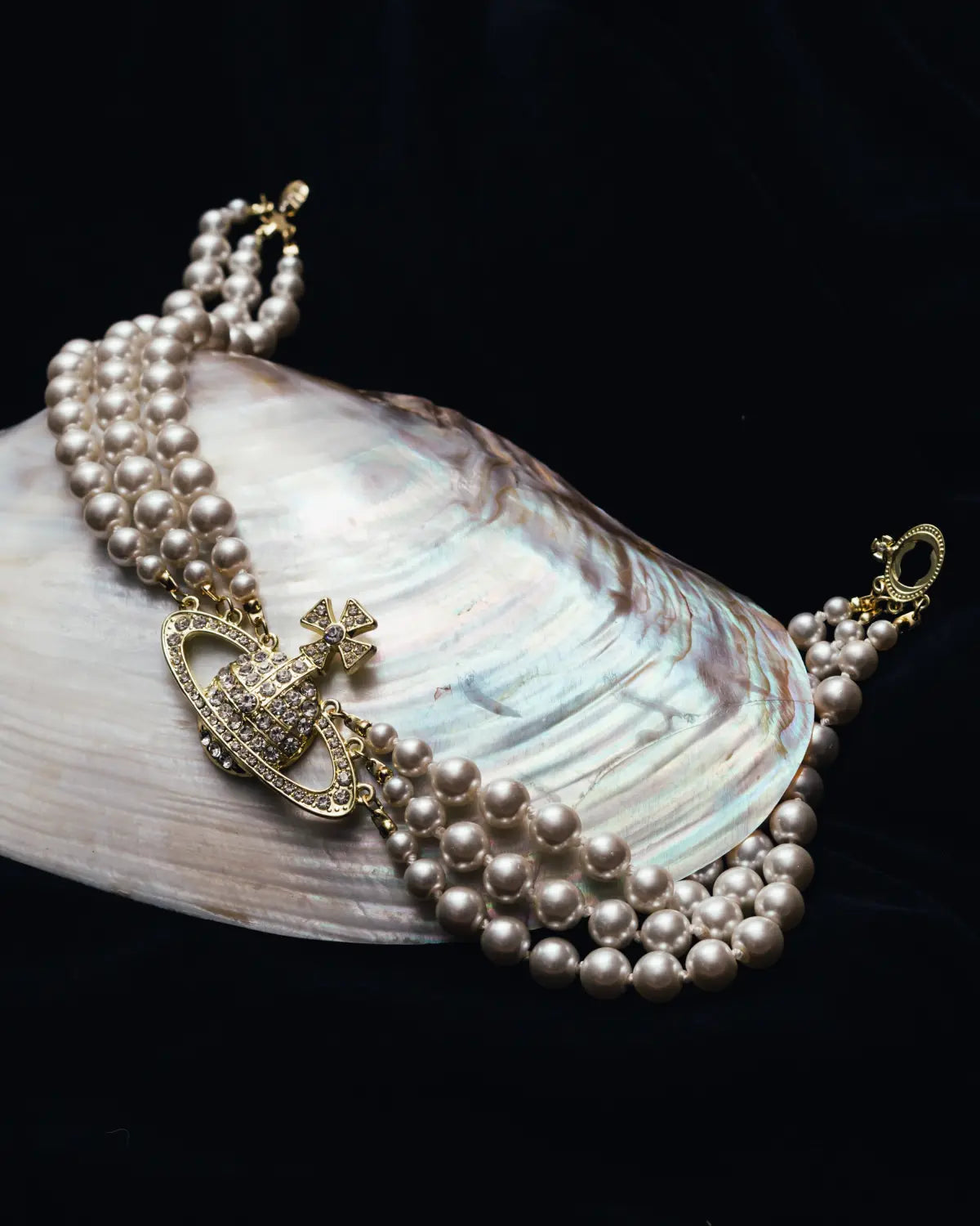 3 layer pearl necklace