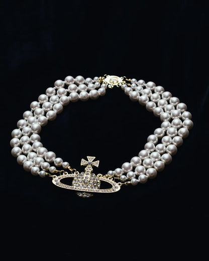 3 layer pearl necklace