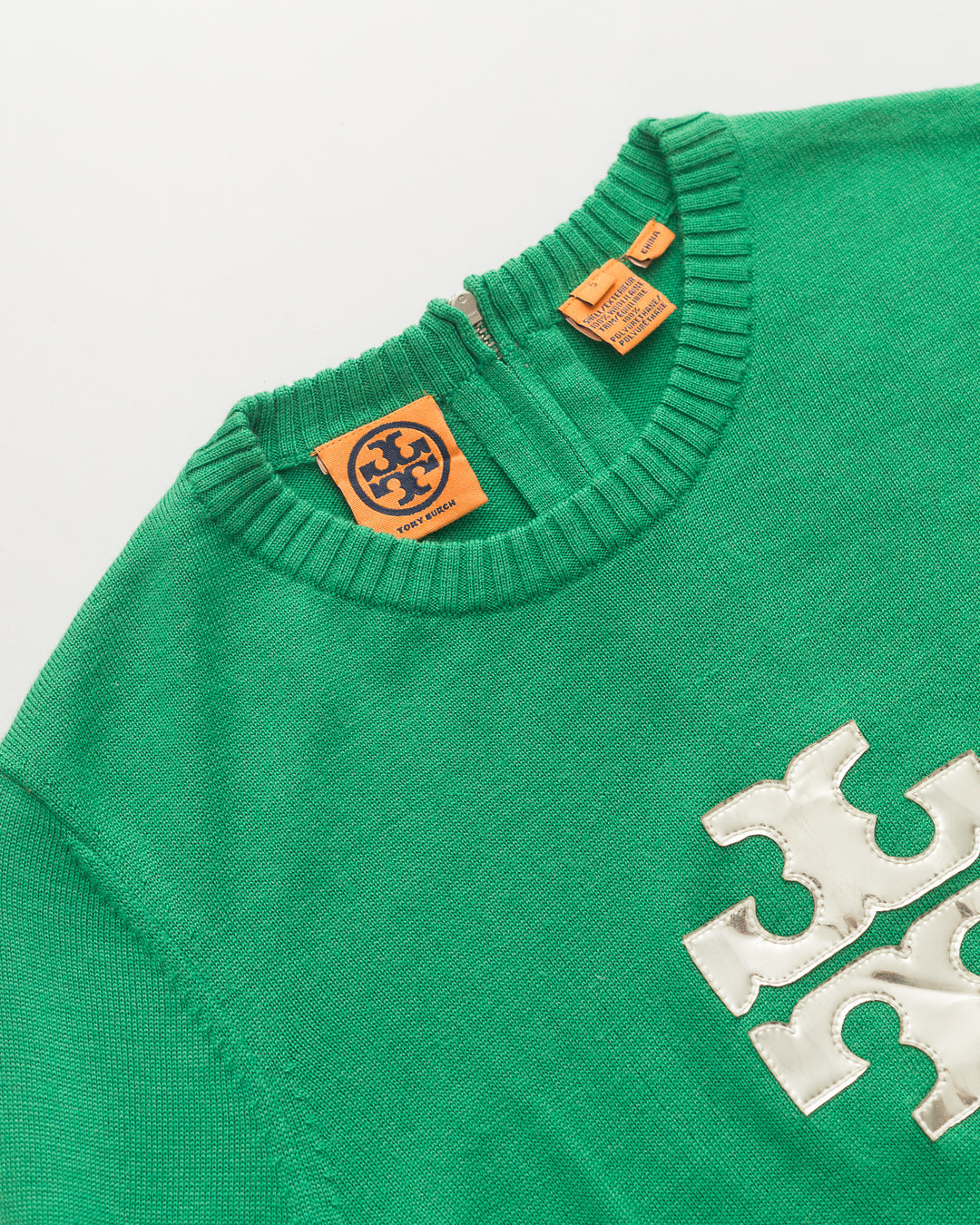 Tory Burch Logo Front Knit Pullover