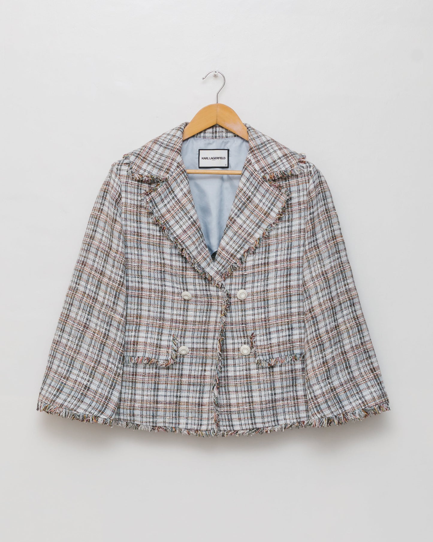 Tweed a-line short jacket