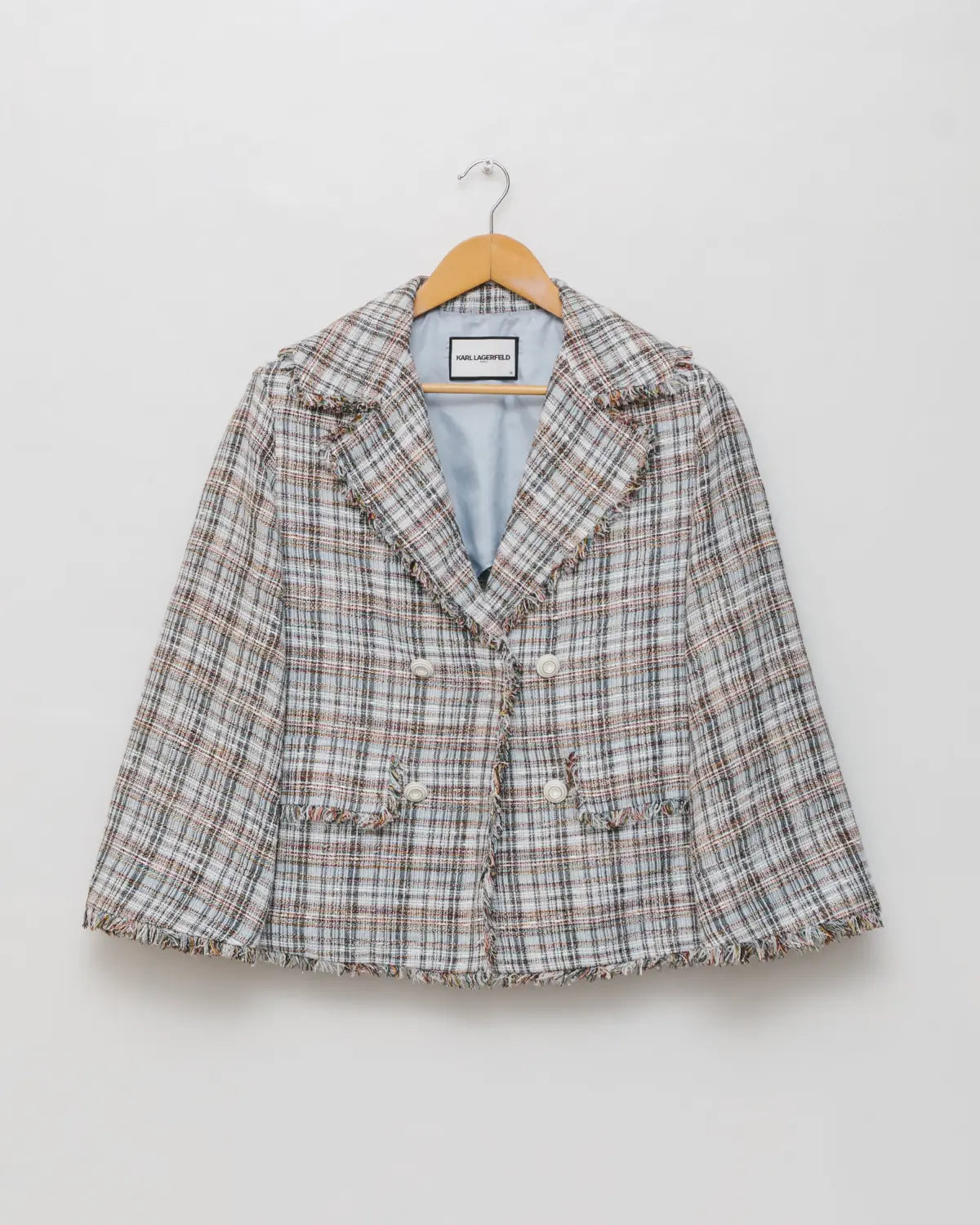 Tweed a-line short jacket
