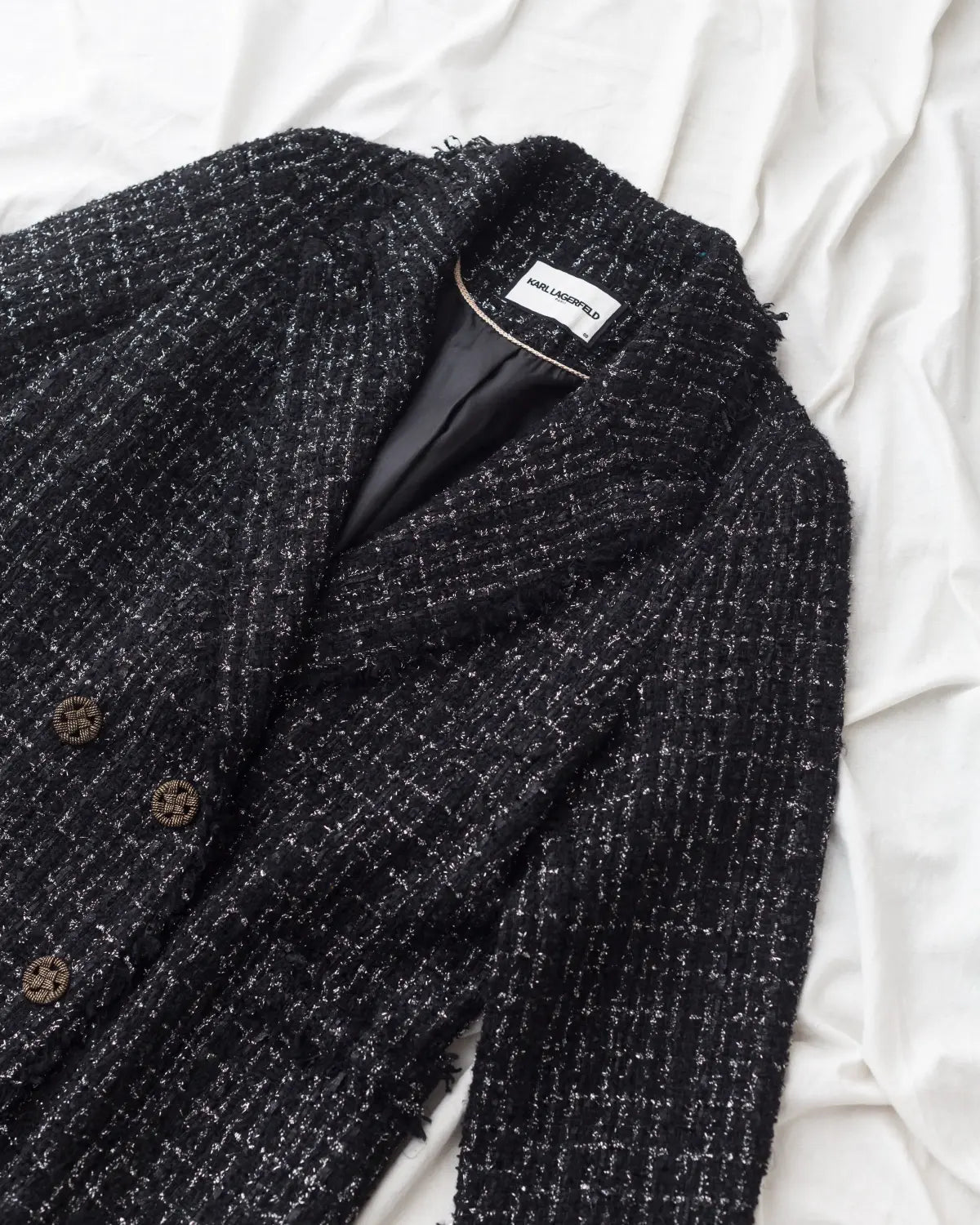 Karl lagerfeld tweed short coat