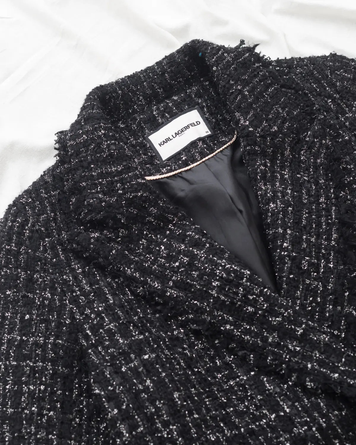 Karl lagerfeld tweed short coat