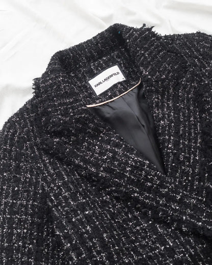 Karl lagerfeld tweed short coat