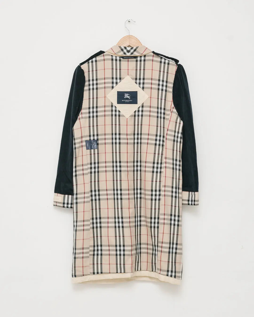 Upcycled inside out burberry coat