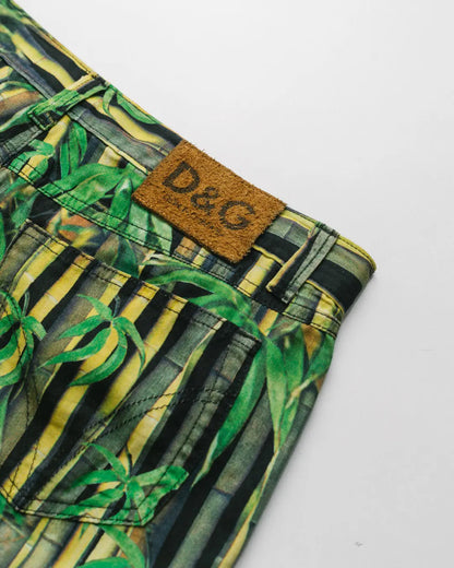Dolce & gabbana bamboo print trousers