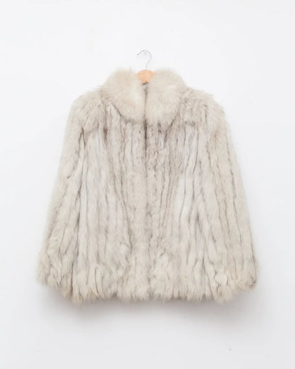 Saga fur vintage blue fox jacket