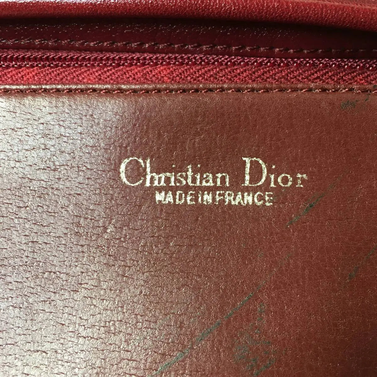 Aimée vintage bordeaux box calf christian dior bag