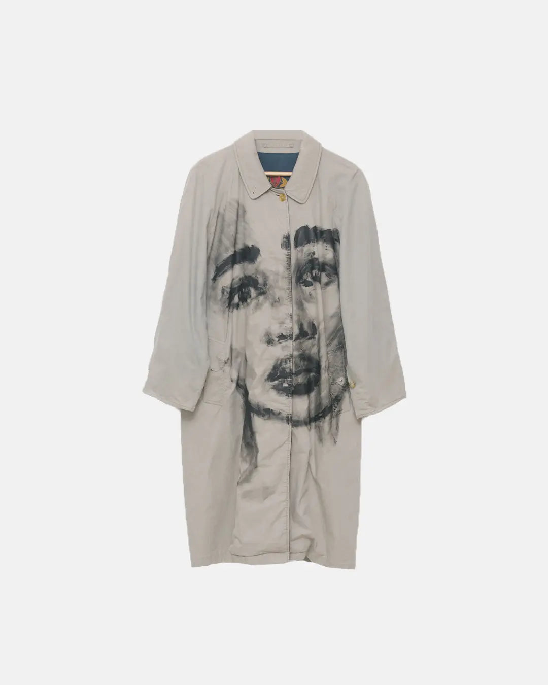 Vintage Burberry Handpainted Portrait Coat