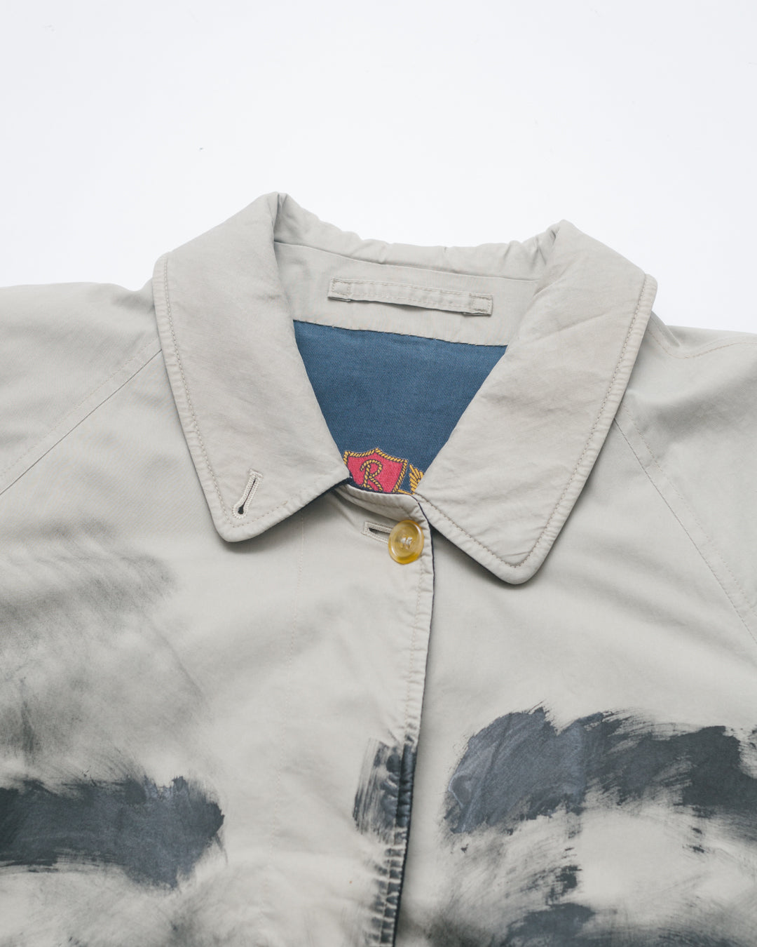 Vintage Burberry Handpainted Portrait Coat