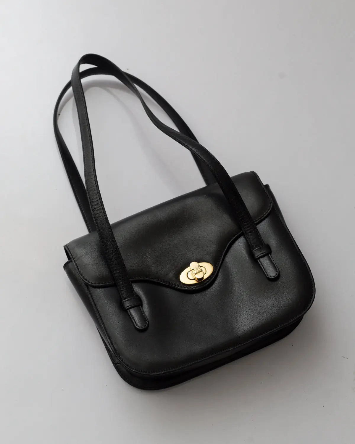 Celine vintage box calf shoulder bag