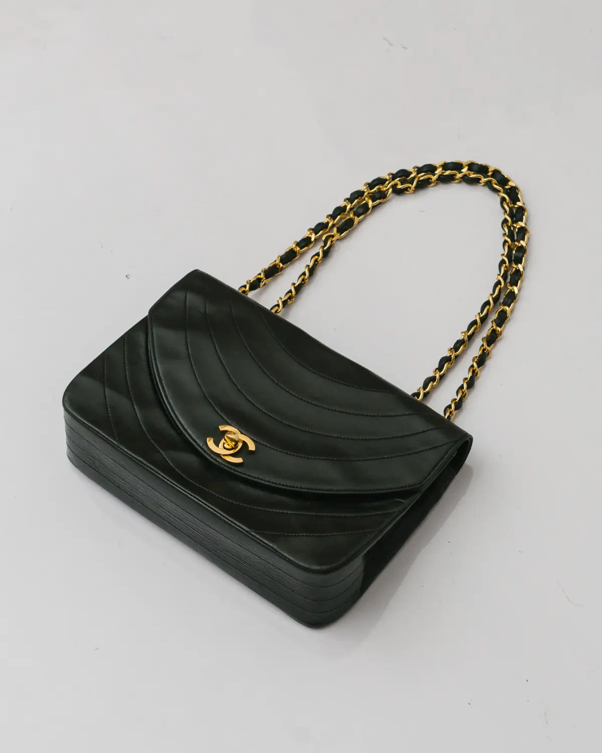 Vintage lambskin moon flap