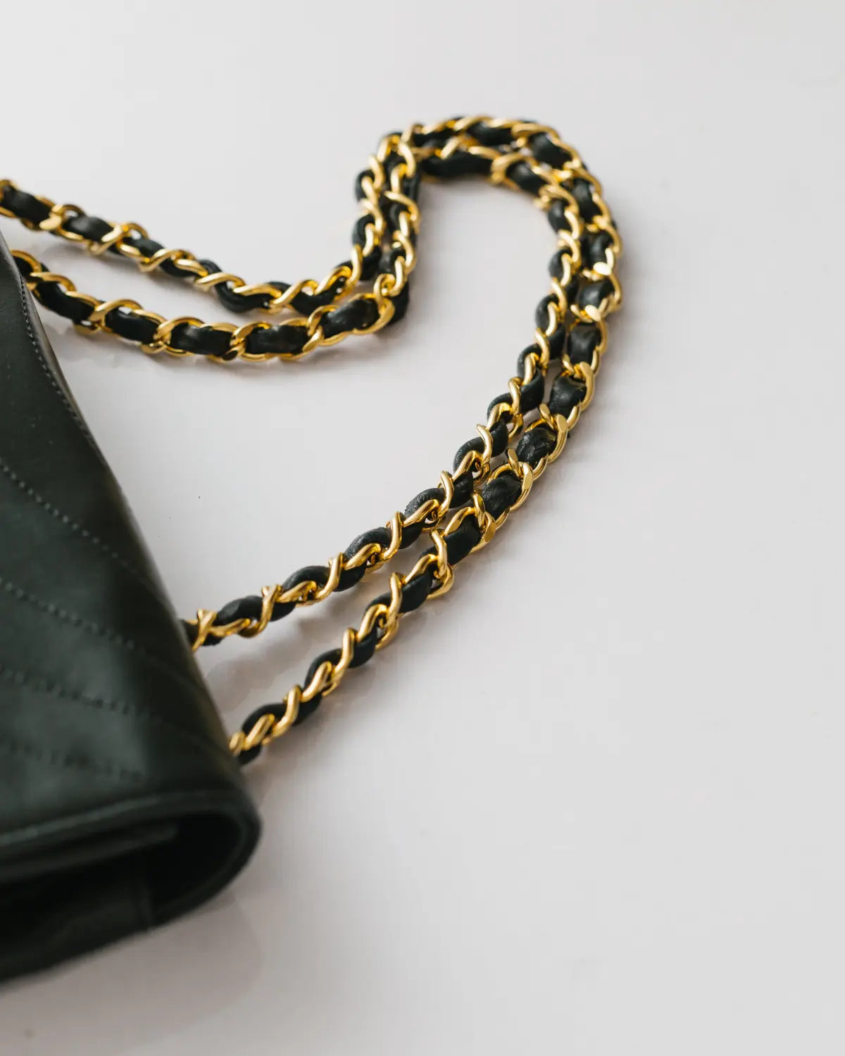 Vintage lambskin moon flap