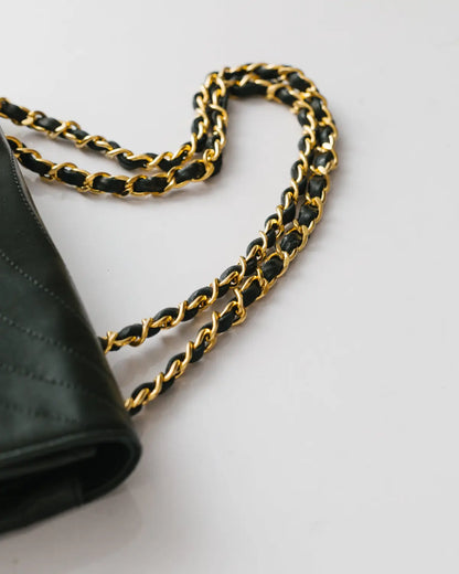 Vintage lambskin moon flap