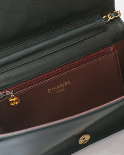 Full flap lambskin matellase bag