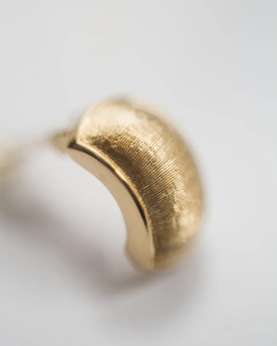 Vintage Christian Dior Gold Ridge Clip On Earrings