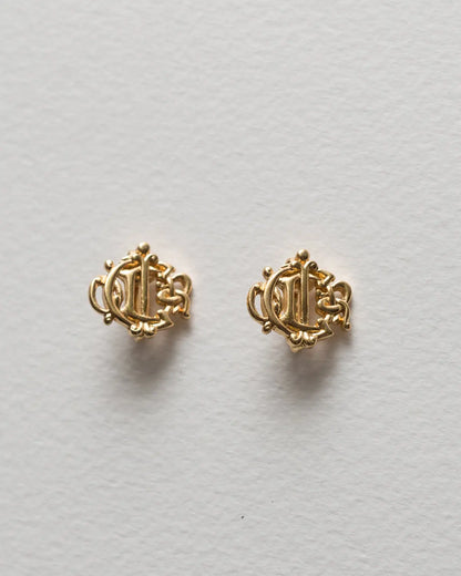Christian dior vintage insignia clip ons