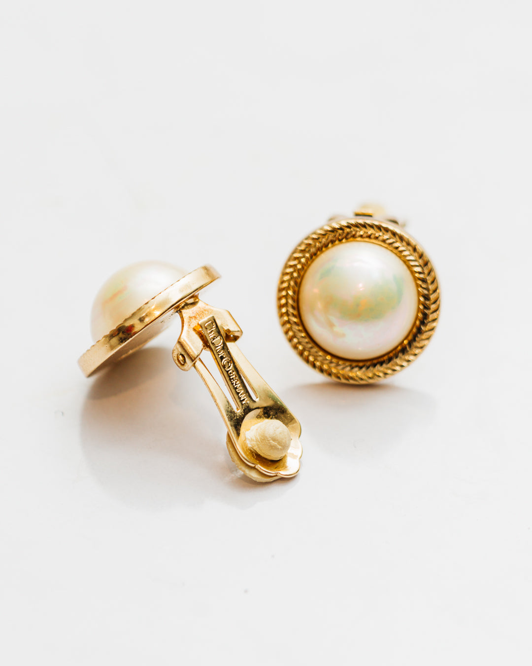 Vintage Christian Dior Pearl Clip Ons