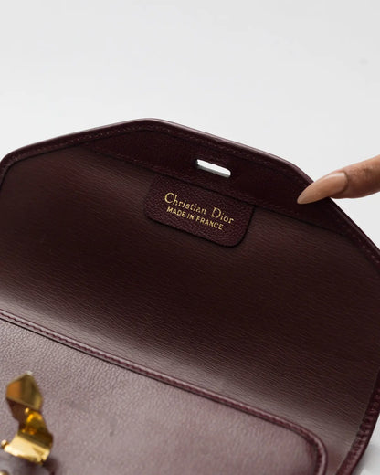 Christian dior vintage bordeaux handbag