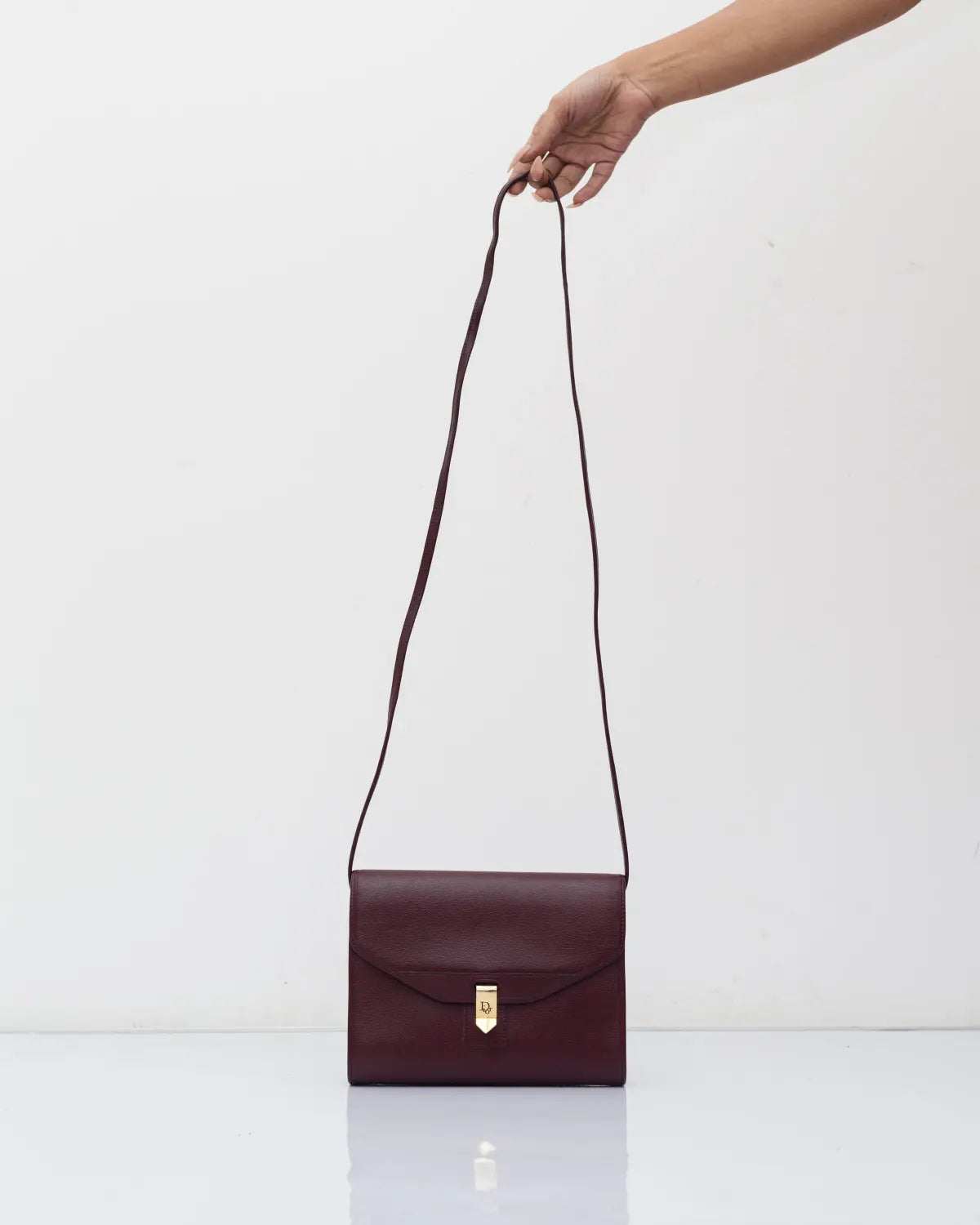 Christian dior vintage bordeaux handbag