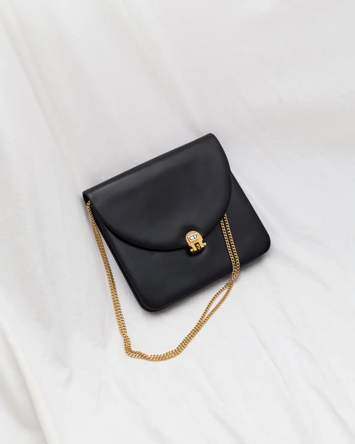 Christian dior vintage box calf handbag