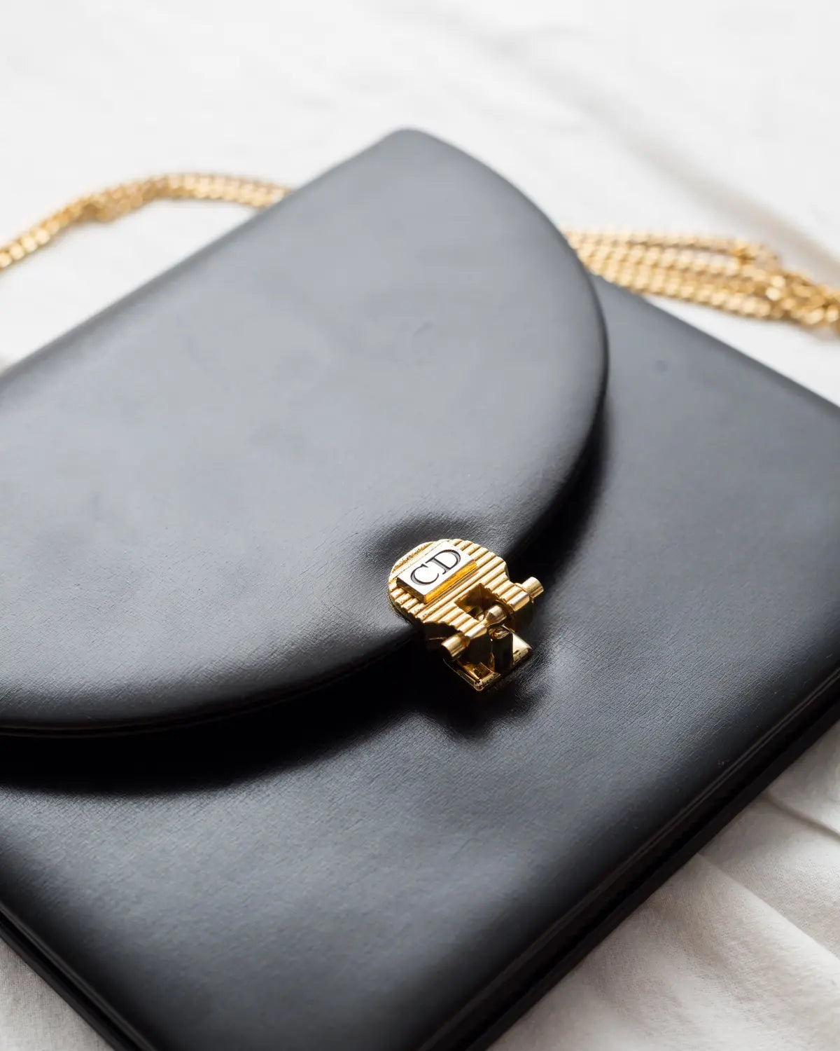 Christian dior vintage box calf handbag