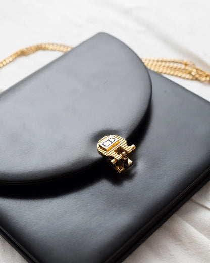 Christian dior vintage box calf handbag