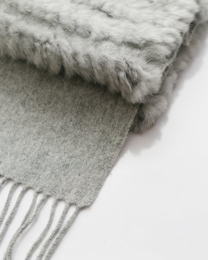 Fur Detailed Wrap Scarf