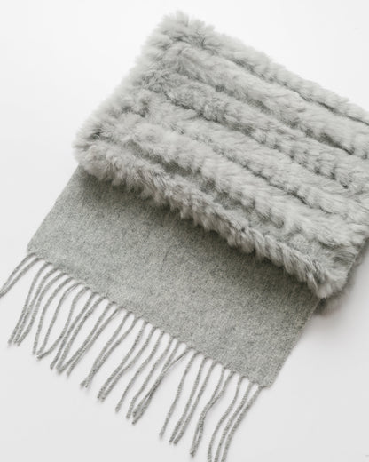 Fur Detailed Wrap Scarf