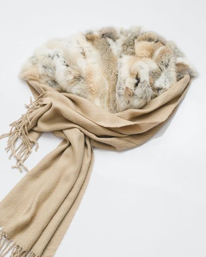 Fur Detailed Wrap Scarf