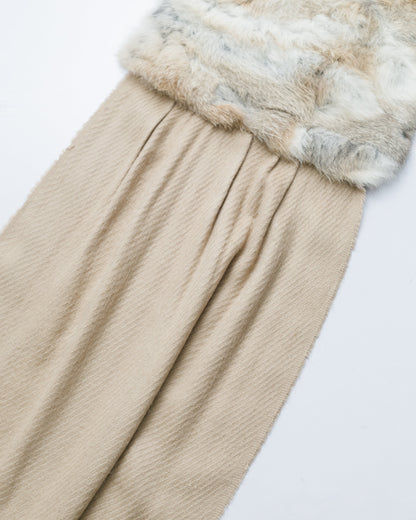 Fur Detailed Wrap Scarf