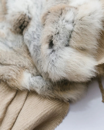 Fur Detailed Wrap Scarf