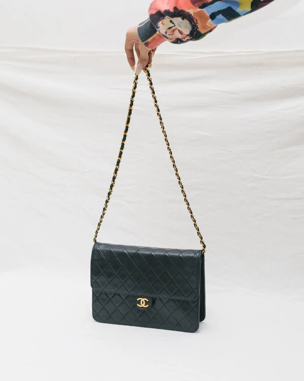 Vintage half flap in lambskin