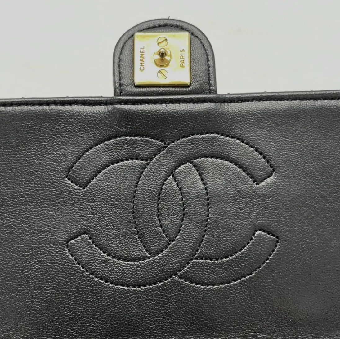 Vintage lambskin half flap