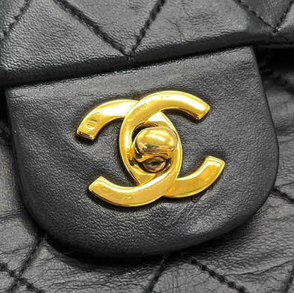 Vintage lambskin half flap