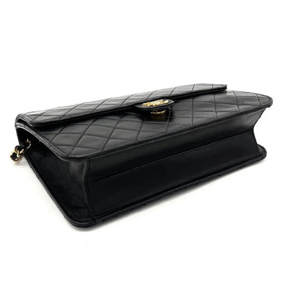 Vintage lambskin half flap