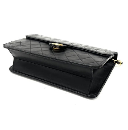 Vintage lambskin half flap