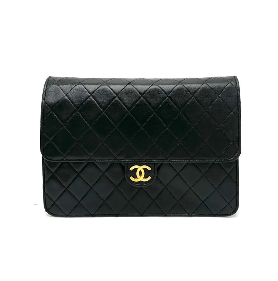 Vintage lambskin half flap