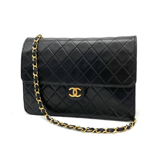 Vintage lambskin half flap