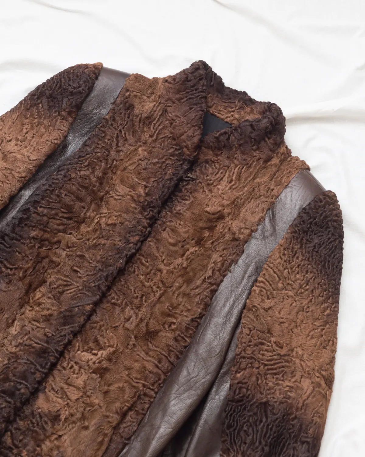 Nina ricci vintage persian lamb fur & leather jacket