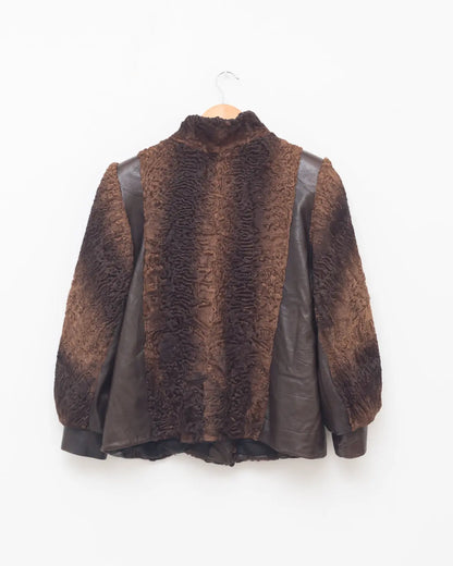 Nina ricci vintage persian lamb fur & leather jacket