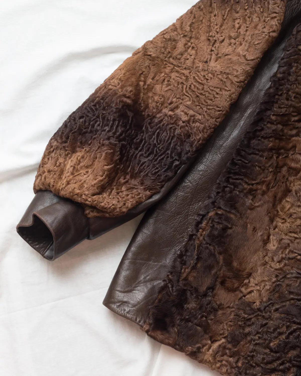 Nina ricci vintage persian lamb fur & leather jacket