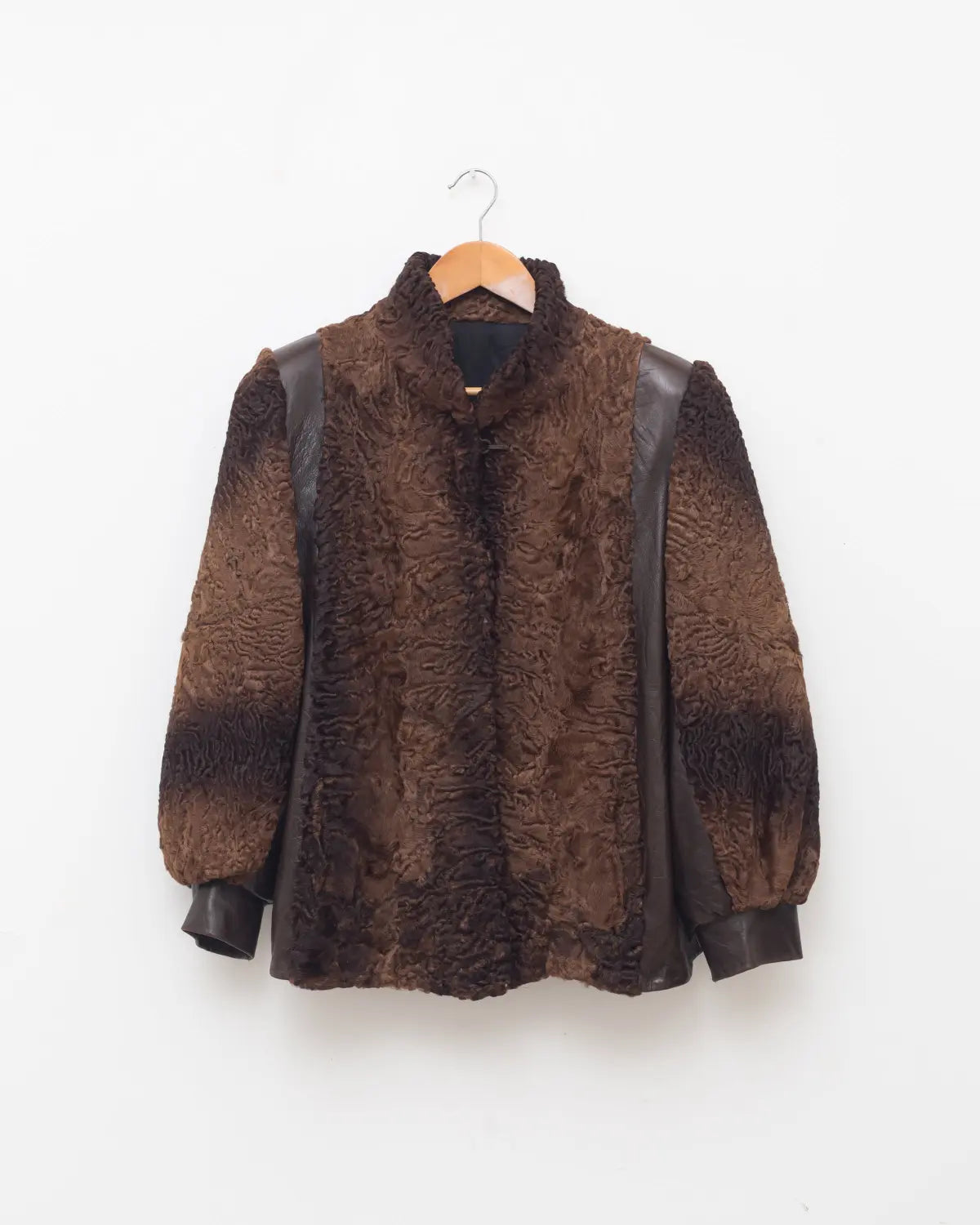Nina ricci vintage persian lamb fur & leather jacket