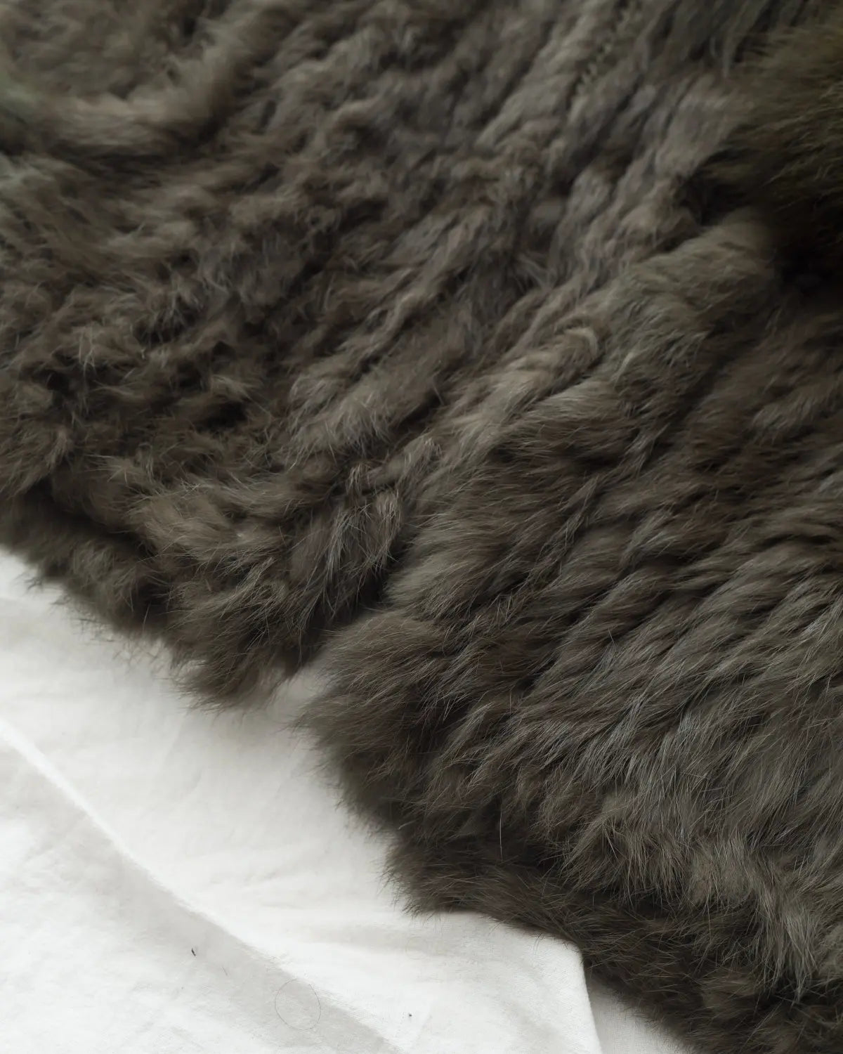 Aimée vintage rabbit & fox fur vest